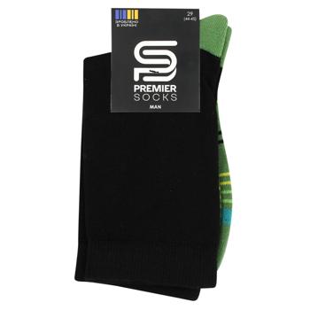 Носки Premier Socks Премиум мужские махровый след р.29 зелено-черный