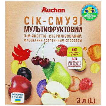 Сок-смузи Auchan Мультифруктовый 3л - купить, цены на - фото 2