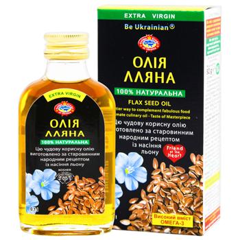 Олія лляна Golden Kings of Ukraine екстра вірджин 100мл - купити, ціни на Cупермаркет "Харків" - фото 1