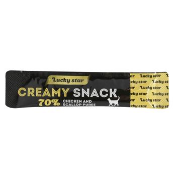 Lucky Star Delicate Puree of Chicken and Scallop Puree Cat Snack 10g - buy, prices for NOVUS - photo 1
