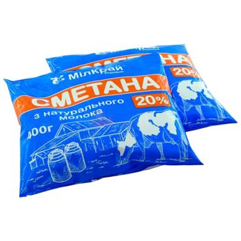 Sour cream Milkray 20% 400g - buy, prices for Torba - photo 1