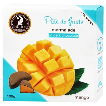 Shoud'e Pate de Fruits Mango Marmalade in Dark Chocolate 100g - buy, prices for NOVUS - photo 1