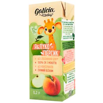 Galicia Apple-Peach Children's Juice with Pulp 200ml