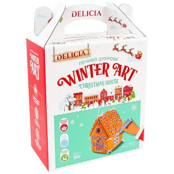 Печенье Delicia Рождественская избушка 380г