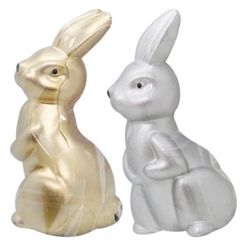 Зайчик маленький золото-серебро 8*4см - купить, цены на ULTRAMARKET - фото 1