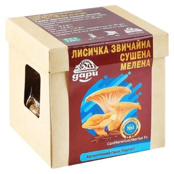 Гриби лисичка сушена 50г крафт/коробка ТМ Дари - купити, ціни на Grono - фото 1
