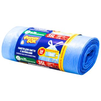 Freken Bok Standard Garbage Bags with Tightenings 35l 30pcs - buy, prices for Chudo Market - photo 5