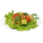 Кабачки смажені з помідорами й грибами