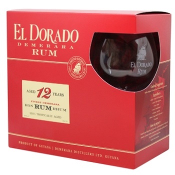 El Dorado rum 12years 40% 0.7l + a glass in a tube - buy, prices for MegaMarket - photo 1