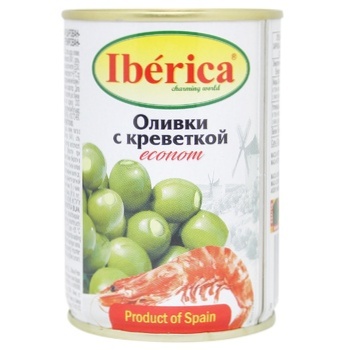 Оливки Iberica фаршировані креветкою 280г - купити, ціни на Таврія В - фото 2