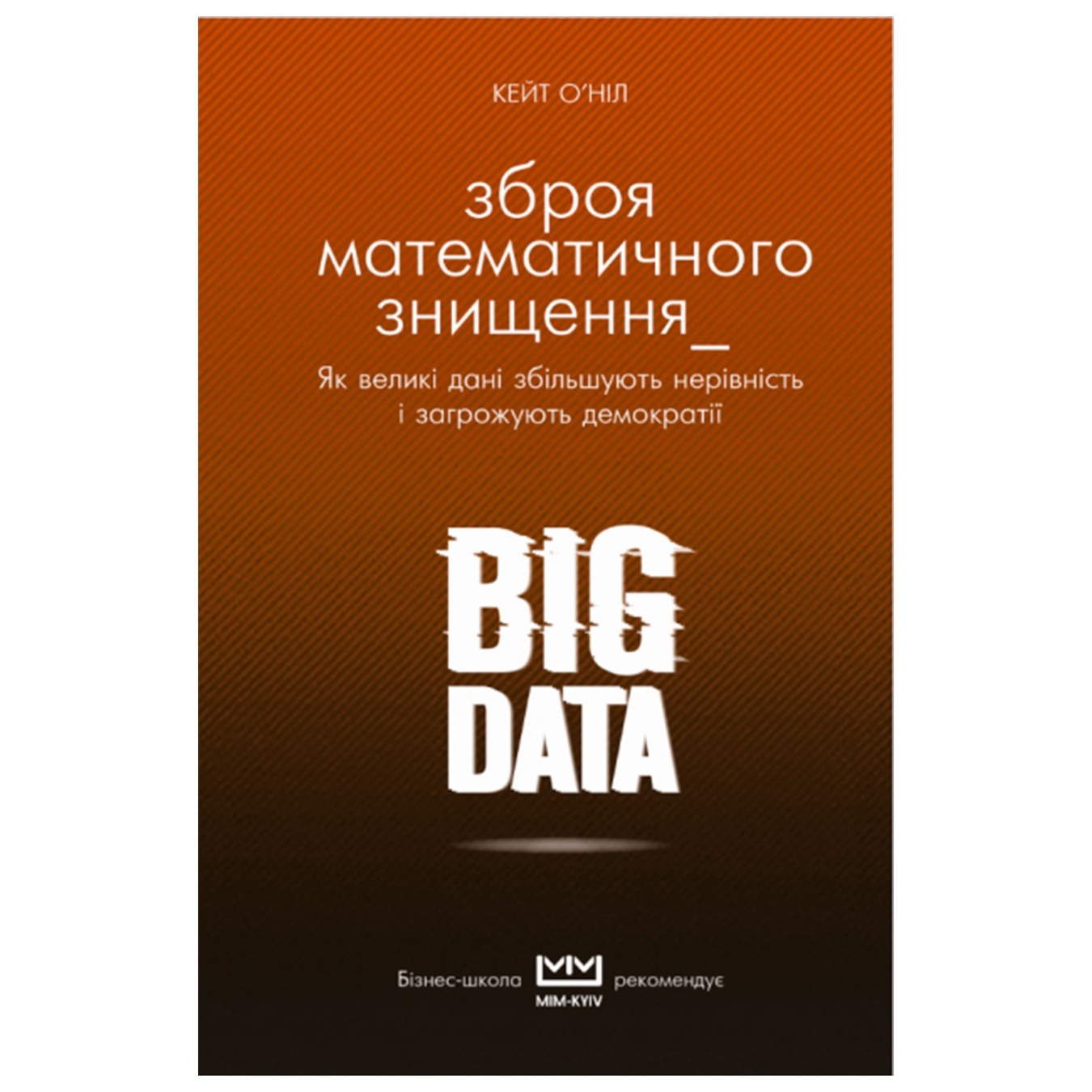 

Книга BIG DATA. Оружие математического уничтожения