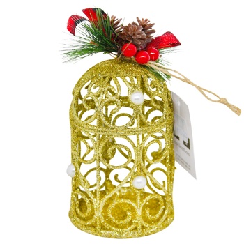 Stolyar Decoration Birdhouse with Decor gold 13x7x7cm E2268G - buy, prices for - photo 1