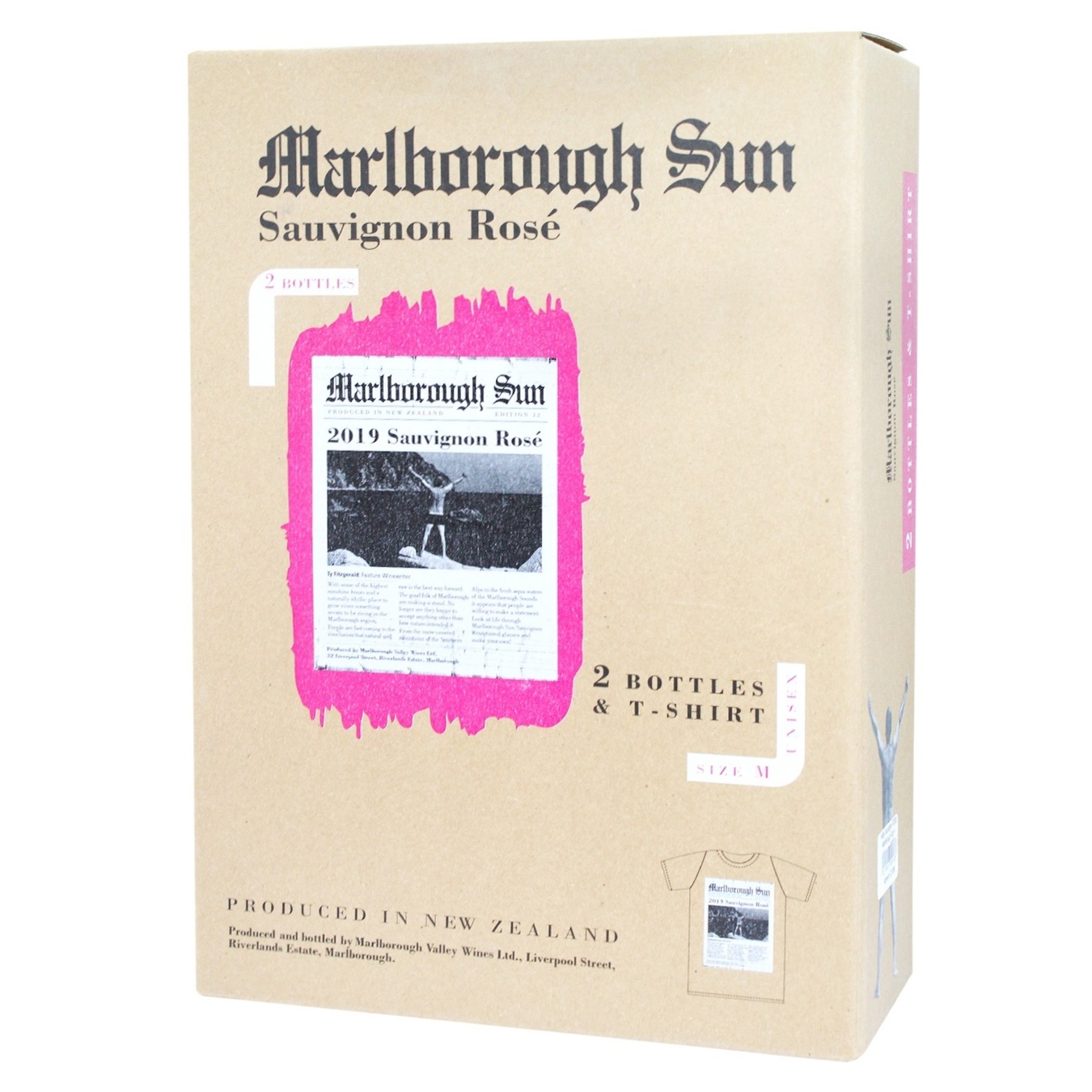 

Вино Marlborough Sun Rose розовое сухое + футболка 12.5% 2х0,75л