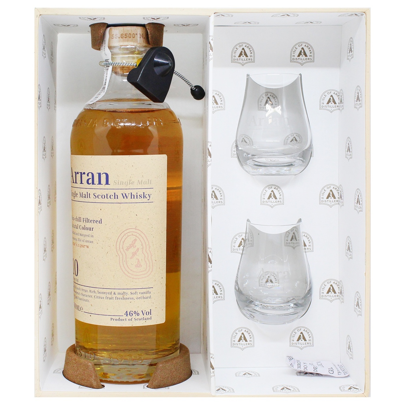

Виски Arran 10y.o. Box 46% 0,7л + 2 бокала