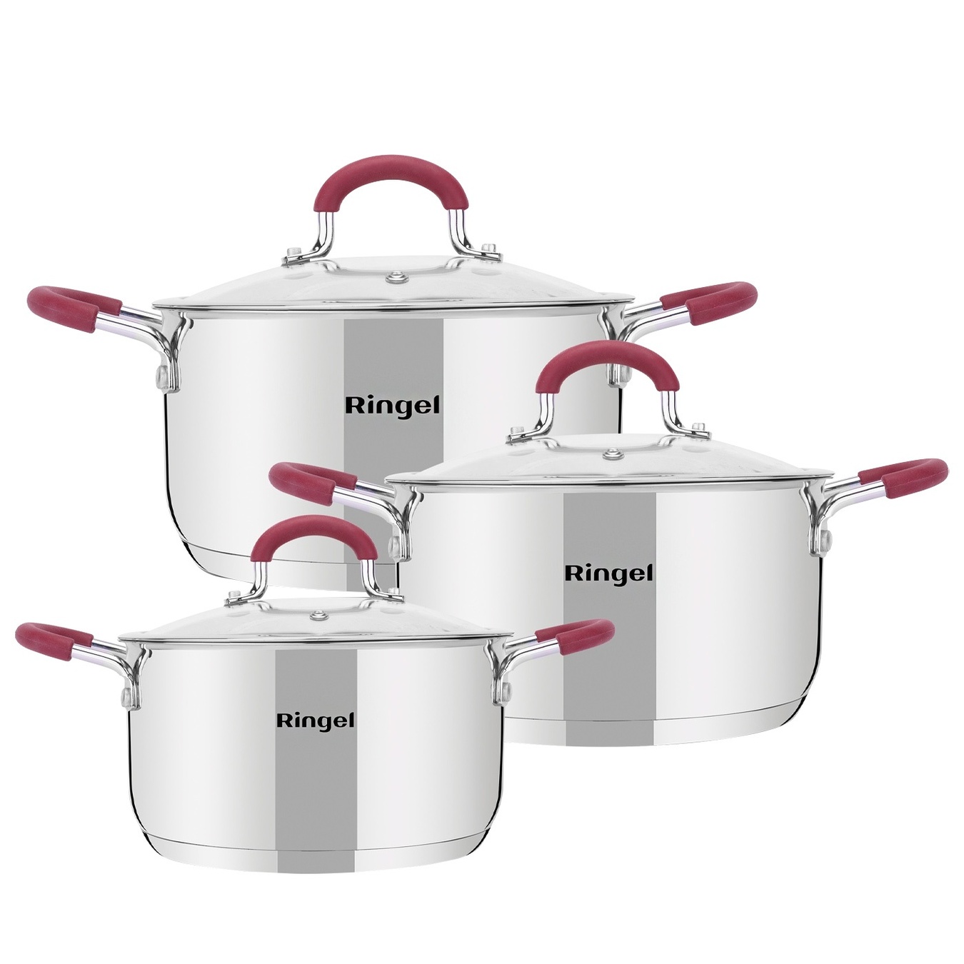 

Набор кастрюль Ringel Ingrid 1,6л+2,3л+3,2л