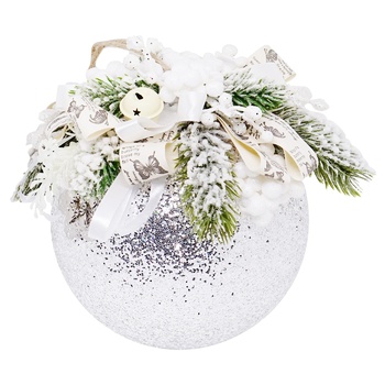 Mislt Plastic Decorated Christmas Ball 15cm - buy, prices for COSMOS - photo 1