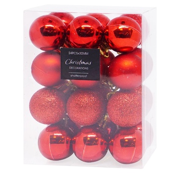 Koopman Red Balls Set 3cm*24pc - buy, prices for NOVUS - photo 1