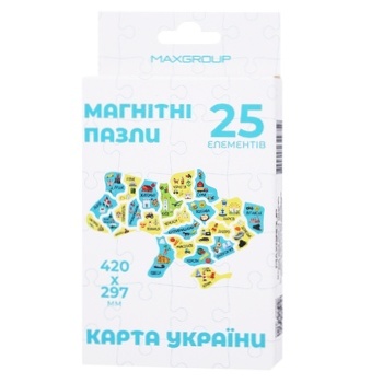 Maxgroup Map of Ukraine Magnetic Puzzles 25pcs