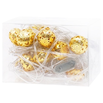 Гірлянда електрична Кульки металеві 20 ламп срібло 6366-19-3 (6366) И137 - купити, ціни на КОСМОС - фото 1