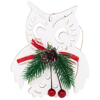 White Owl with Decor Decoration 9.5x11.5cm - buy, prices for - photo 1