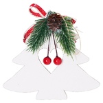 White Christmas Tree with Decor Decoration 11x10cm