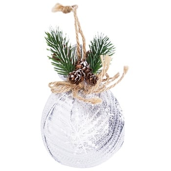 Stolyar Decoration Ball with Decor White 8cm - buy, prices for Za Raz - photo 1