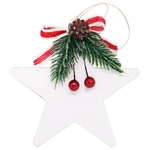 White Star with Decor Decoration 12x12cm