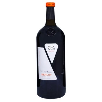 Villa Krim Merlot Red Dry Wine 9-13% 1.5l - buy, prices for NOVUS - photo 1