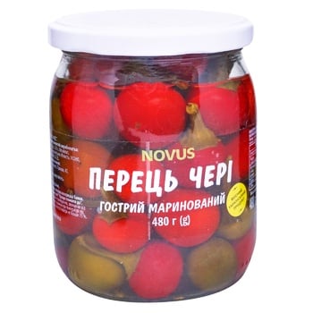 Novus Hot Pickled Cherry Pepper 480g - buy, prices for NOVUS - photo 1