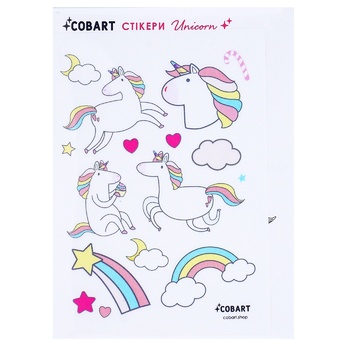 Стікери Cobart Unicorn вінілові 12см - купити, ціни на NOVUS - фото 1