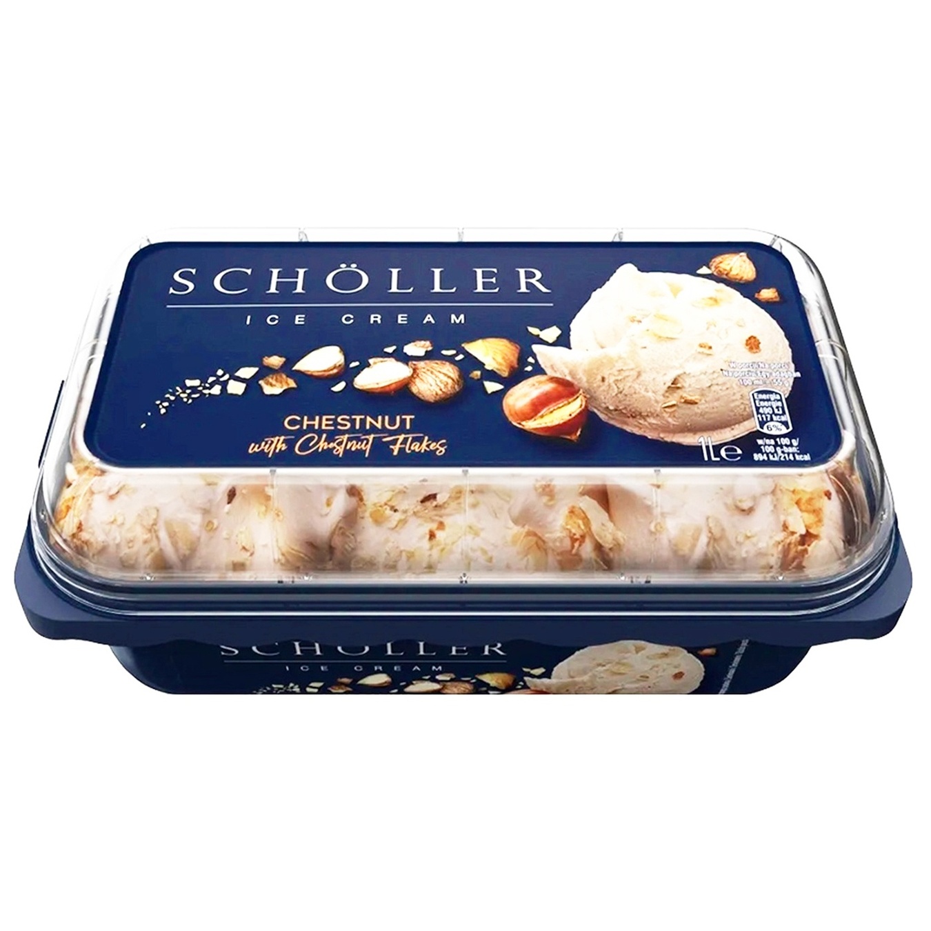 

Мороженое Scholler с орехами каштана 554г