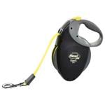 Flexi Neon Giant Roulette Leash with Tape L Up to 50kg 8m Black