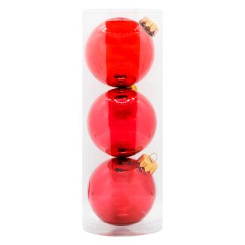 Glass Ball Decoration without Pattern 80mm 3pcs - buy, prices for - photo 6