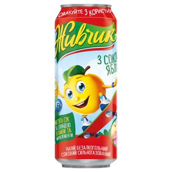 Напиток газированный Живчик яблоко с соком 0,5л