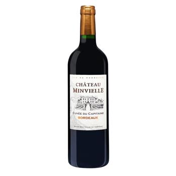 Вино Chateau Minvielle Cuvee du Capitaine Bordeaux AOC червоне сухе 14% 0,75л - купити, ціни на NOVUS - фото 1