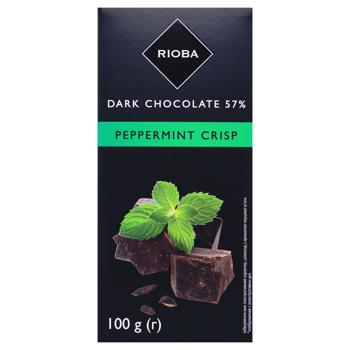 Rioba Mint Crisp Dark Chocolate 100g - buy, prices for METRO - photo 1