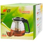 Glass Teapot with Metal Strainer 0.9l