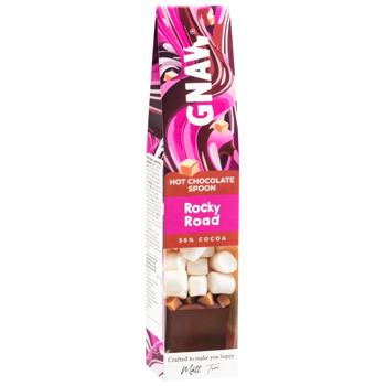 Gnaw Rocky Road Hot Milk Chocolate on Stick with Marshmallows and Fudge 43g - buy, prices for WINETIME - photo 2