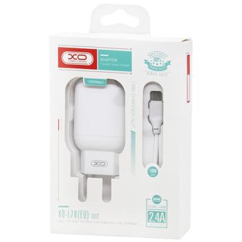 Мережевий зарядний пристрій XO L 2 USB+TC XO-L78(EU) - купити, ціни на Auchan - фото 1