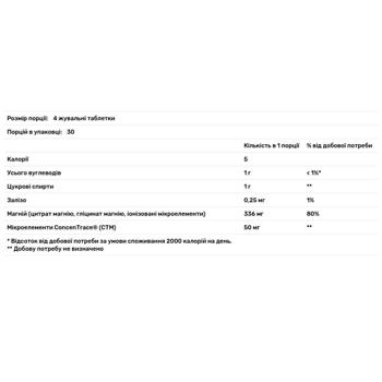 Магний Trace Minerals Research со вкусом малины и лимона 120 жевательных таблеток - купить, цены на Biotus - фото 3