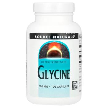Глицин, Glycine, Source Naturals, 1000 мг, 100 капсул (500 мг в капсуле) - купити, ціни на Біотус - фото 1