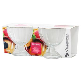 Pasabahce Diamond Cream Bowl Set 2pcs*280ml - buy, prices for MegaMarket - photo 1