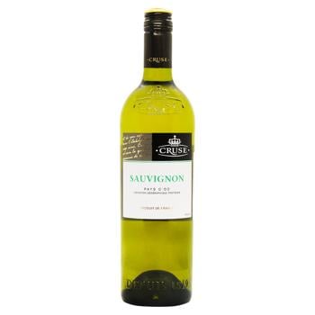 Вино Cruse Sauvignon біле сухе 12% 0,75л - купити, ціни на МегаМаркет - фото 1