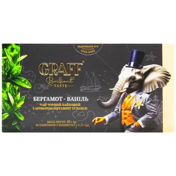 Чай чорний Graff Bergamot-Vanilla 1,5г*20шт - купити, ціни на Епіцентр FOOD - фото 3