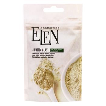 Elen Cosmetics Green Tea Extract and Aloe Vera White Clay 40g - buy, prices for MegaMarket - photo 1