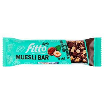 Fitto Light Muesli with Hazelnuts and Chocolate Cereal Bar 25g - buy, prices for EKO Market - photo 1