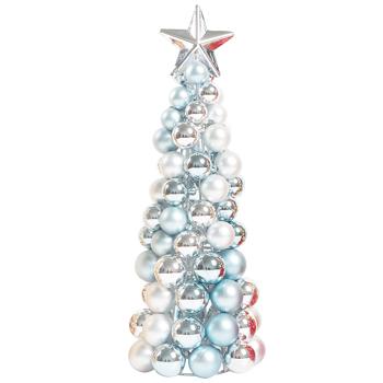 Decorative Blue Christmas Tree with Balls 33cm - buy, prices for Auchan - photo 1