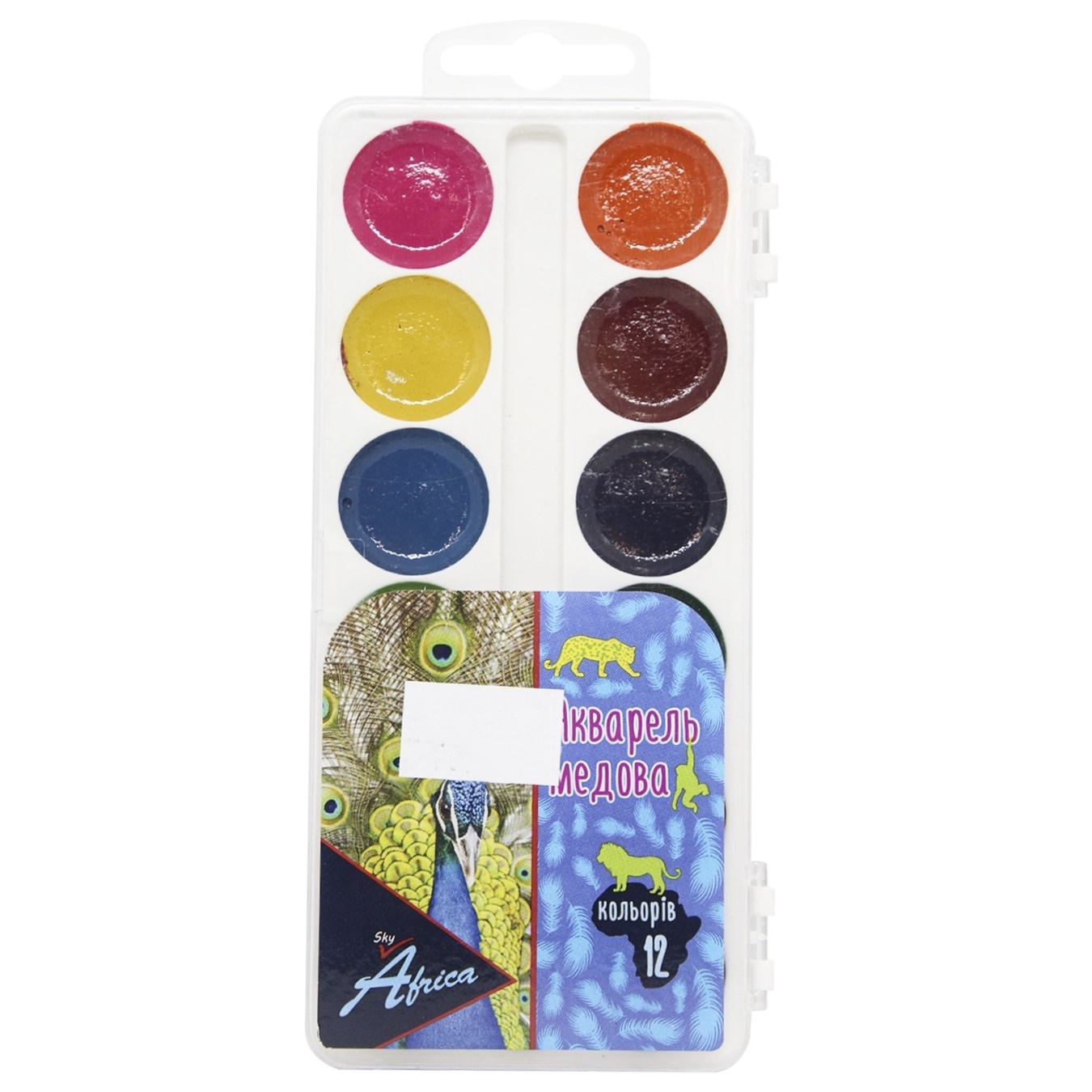 

Акварель медовая Cool for school Africa Sky без кисточки 12 цветов