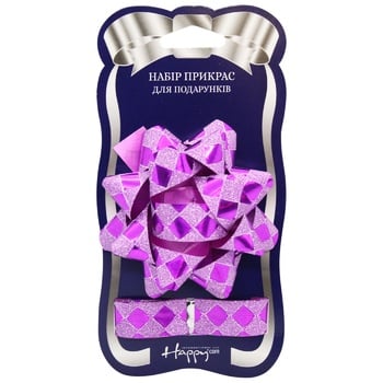 Happycom Deluxe Set of Decorations Bow + Ribbon 1m assortment - buy, prices for MegaMarket - photo 1