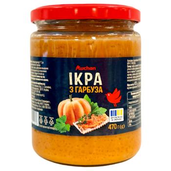 Ікра Auchan з гарбуза 470г - купити, ціни на Чудо Маркет - фото 1